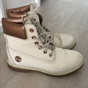 Timberland Beige and Chestnut Boots